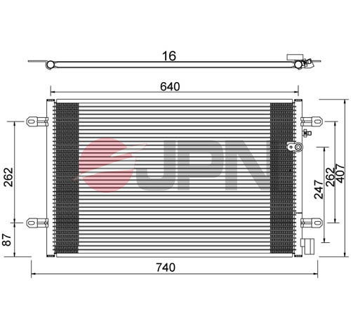 Kondensator, Klimaanlage JPN 60C9073-JPN von JPN