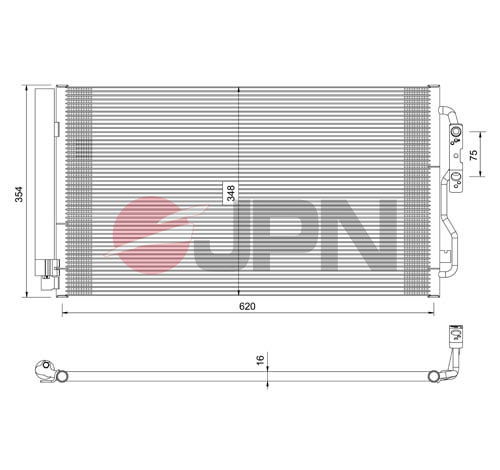 Kondensator, Klimaanlage JPN 60C9088-JPN von JPN