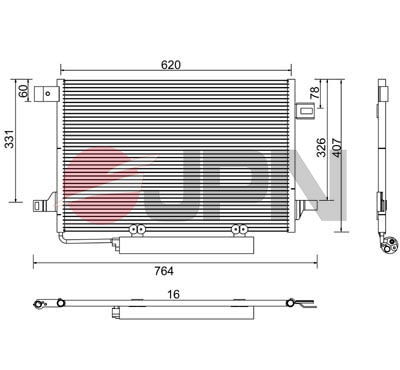 Kondensator, Klimaanlage JPN 60C9105-JPN von JPN
