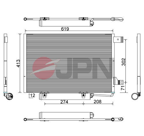 Kondensator, Klimaanlage JPN 60C9107-JPN von JPN