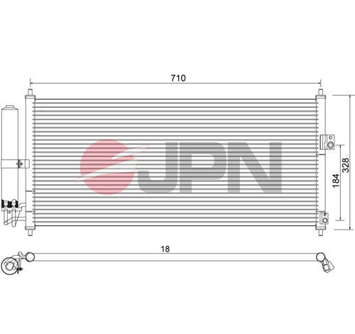 Kondensator, Klimaanlage JPN 60C9109-JPN von JPN