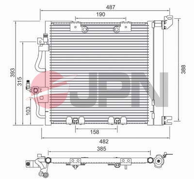 Kondensator, Klimaanlage JPN 60C9114-JPN von JPN