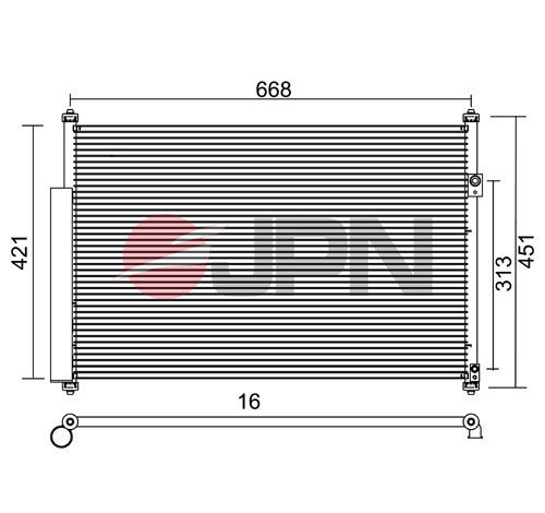 Kondensator, Klimaanlage JPN 60C9130-JPN von JPN