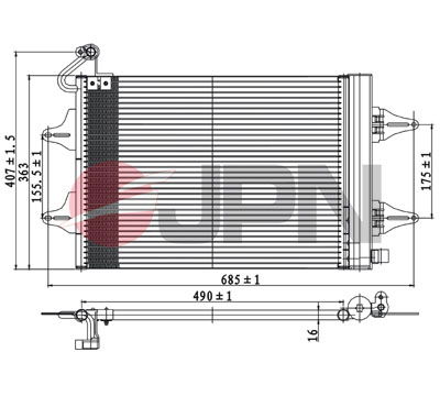 Kondensator, Klimaanlage JPN 60C9131-JPN von JPN