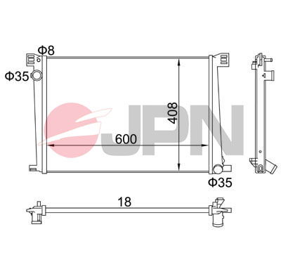 Kühler, Motorkühlung JPN 60C9010-JPN von JPN