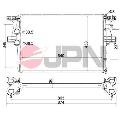 Kühler, Motorkühlung JPN 60C9024-JPN von JPN