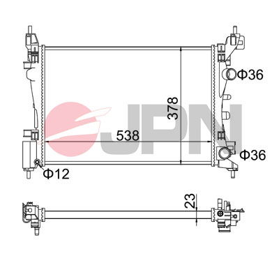 Kühler, Motorkühlung JPN 60C9037-JPN von JPN