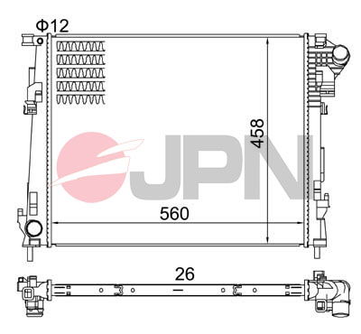 Kühler, Motorkühlung JPN 60C9039-JPN von JPN