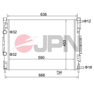 Kühler, Motorkühlung JPN 60C9044-JPN von JPN