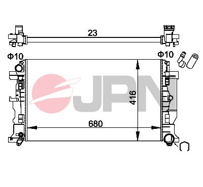 Kühler, Motorkühlung JPN 60C9066-JPN von JPN