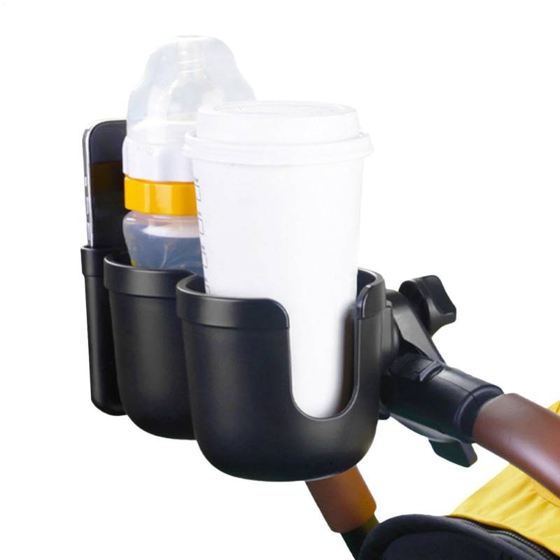 Getränkehalter für Kinderwagen, 3-in-1-Wasserbecherhalter für Kinderwagen, Kinderwagen-Wasserbecherhalter, 360° drehbar, Kinderwagen-Getränkehalter, sichere und stabile Befestigung von JPSDOWS