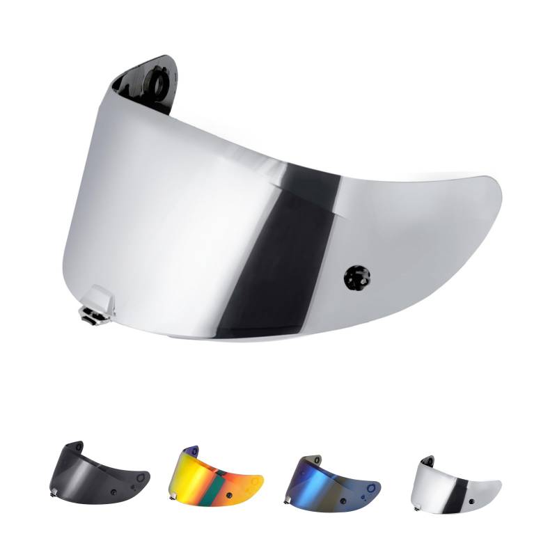 Helmvisier Motorrad für Rpha 70 Visier/Rpha 11/Hj-26,Motorradhelm Visier,Helmvisier Motorrad Windschutz Helm Objektiv Visier Vollgesichts,Helmvisiere Zubehör Ersatz(Chrom Silber) von JQF Gear