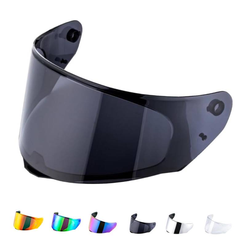 Helmvisier für Assault/Rapid/Stream,Motorradhelm Visier für LS2 FF800/FF353/FF328,Motorrad Windschutz Helm Objektiv Visier Vollgesichts,Helmvisiere Zubehör Ersatz(Schwarz) von JQF Gear