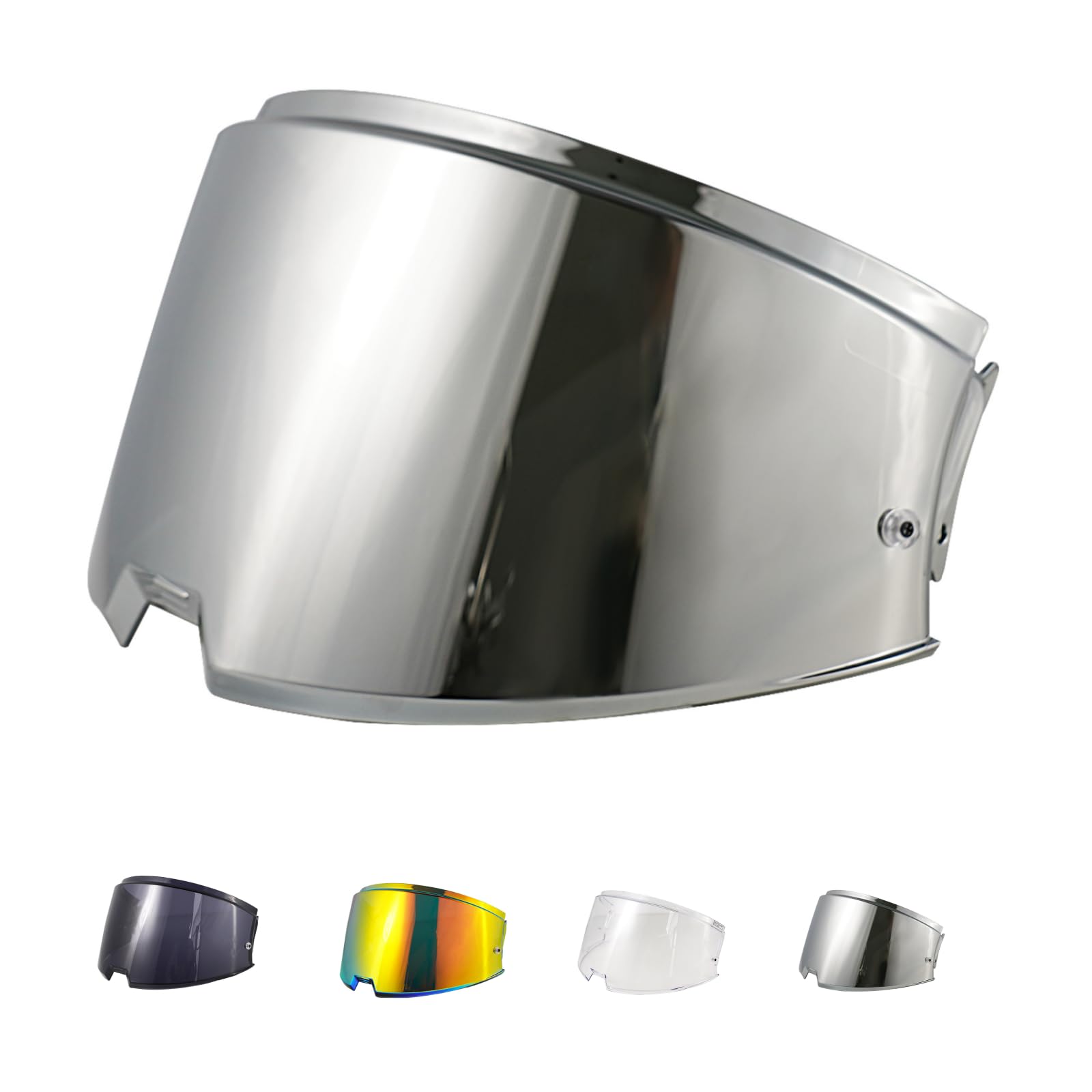 Helmvisier für FF906 Advant Flip Up Helmet,Motorradhelm Visier,Motorrad Windschutz Helm Objektiv Visier,Ersatz Helmvisier Helm Zubehör (Chrom Silber) von JQF Gear