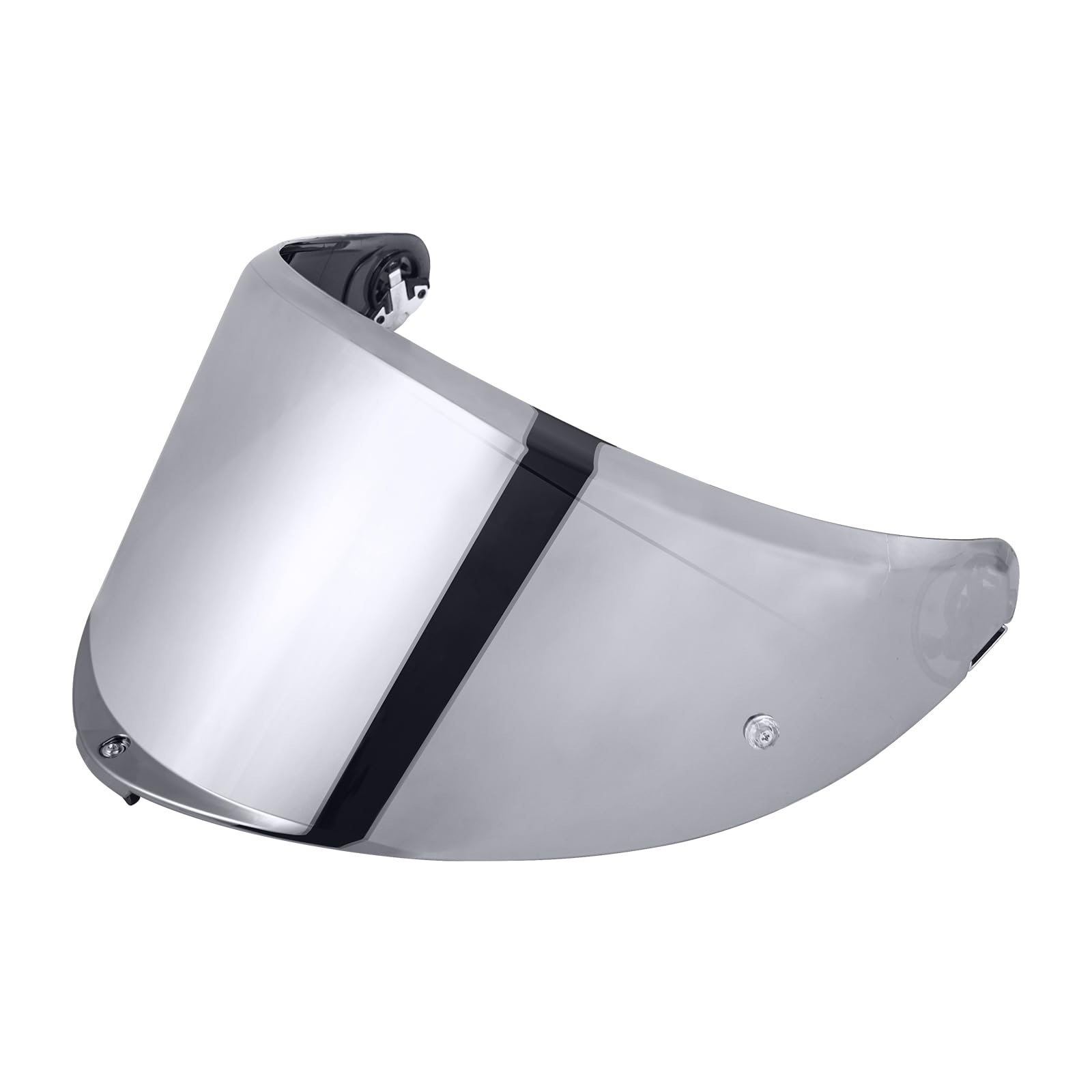 Motorradhelm Visier,Motorrad Windschutzscheibe Helm Visier für K6 K6sHelm Visier mit Anti-Beschlag-Nagelbefestigung,Helmlinsenvisier Motorradhelm Zube（Chrom Silber） von JQF Gear