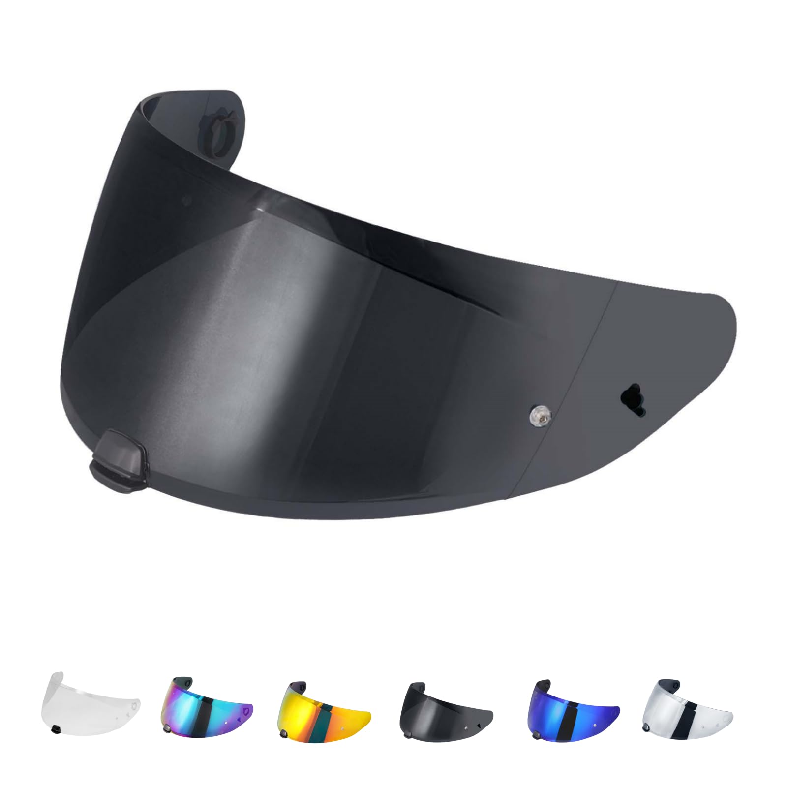 Motorradhelm Visier für i70 i10 HJ-31,Helmvisier Motorrad Windschutz Helm Objektiv Visier Vollgesichts,Helmvisiere Zubehör Ersatz(Schwarz) von JQF Gear