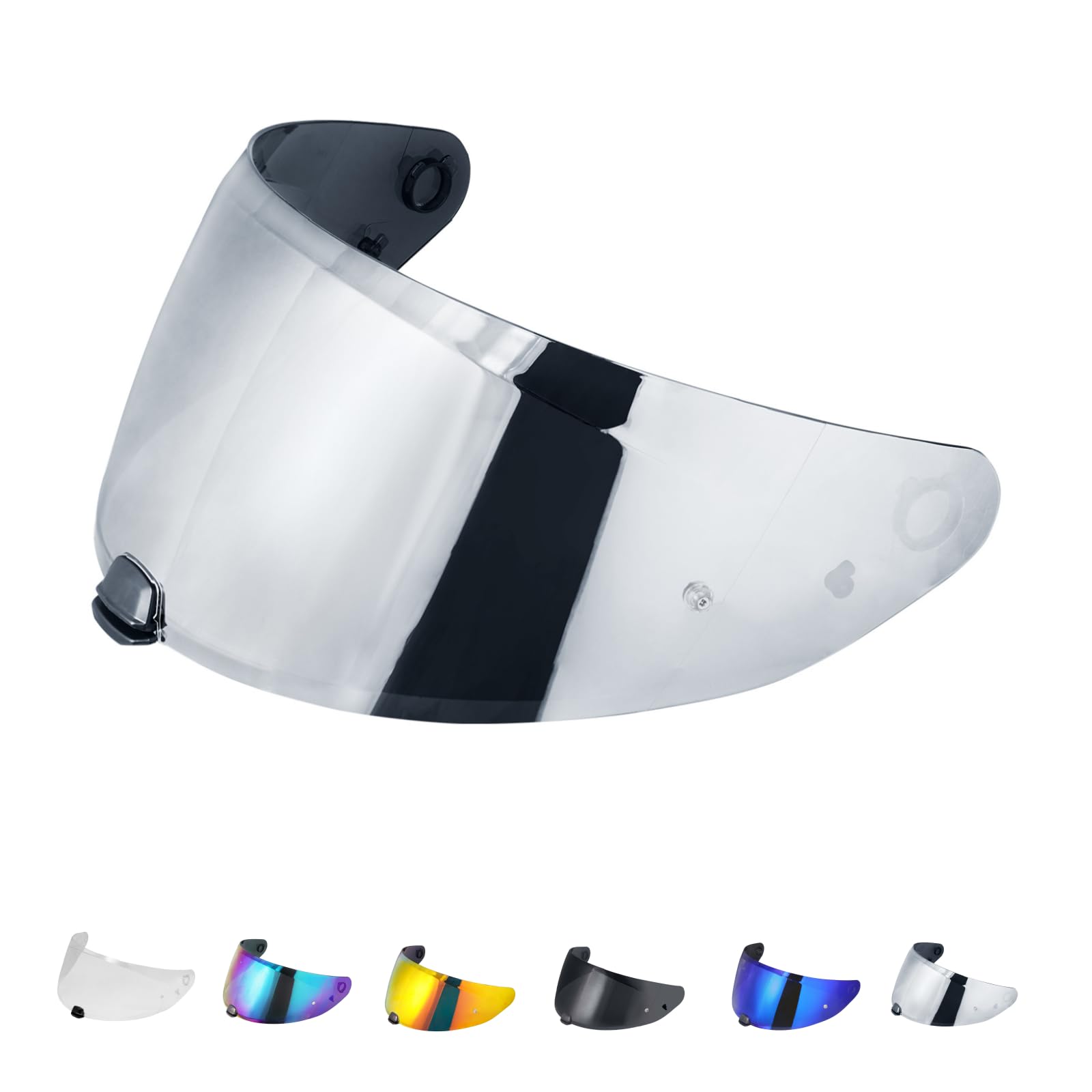 Motorradhelm Visier für Hjc i70 i10 HJ-31,Helmvisier Motorrad Windschutz Helm Objektiv Visier Vollgesichts,Helmvisiere Zubehör Ersatz(Silber) von JQF Gear