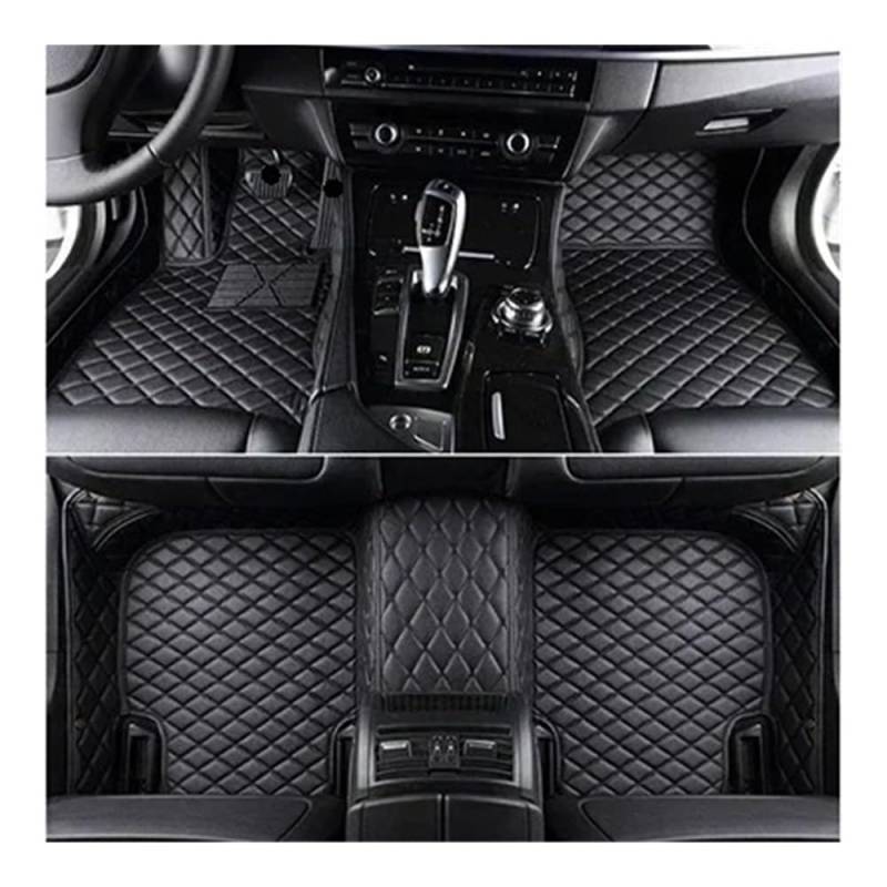 Allwetter fußmatten Auto Für Hyundai Für Sonata 2010 2011 2012 2013 2014 2015 Benutzerdefinierte Volldeckungs-Auto-Fußmatten Innenausstattung Automatten-Set(All Black) von JQIWN