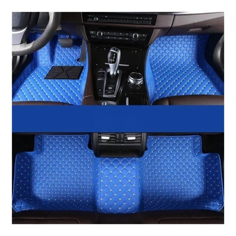 Allwetter fußmatten Auto Für Land Für Cruiser 100 1997-2006 Custom Auto Fußmatten Auto Teppiche Fuß Coche Zubehör Boden Liner Automatten-Set(Blue) von JQIWN