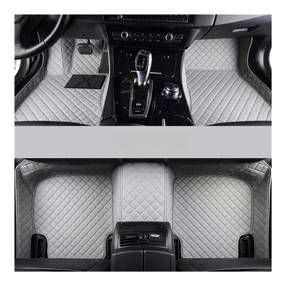 Allwetter fußmatten Auto Für Land Für Cruiser 100 2021-2023 Custom Auto Fußmatten Auto Teppiche Fuß Coche Zubehör Boden Liner Automatten-Set(Grey) von JQIWN