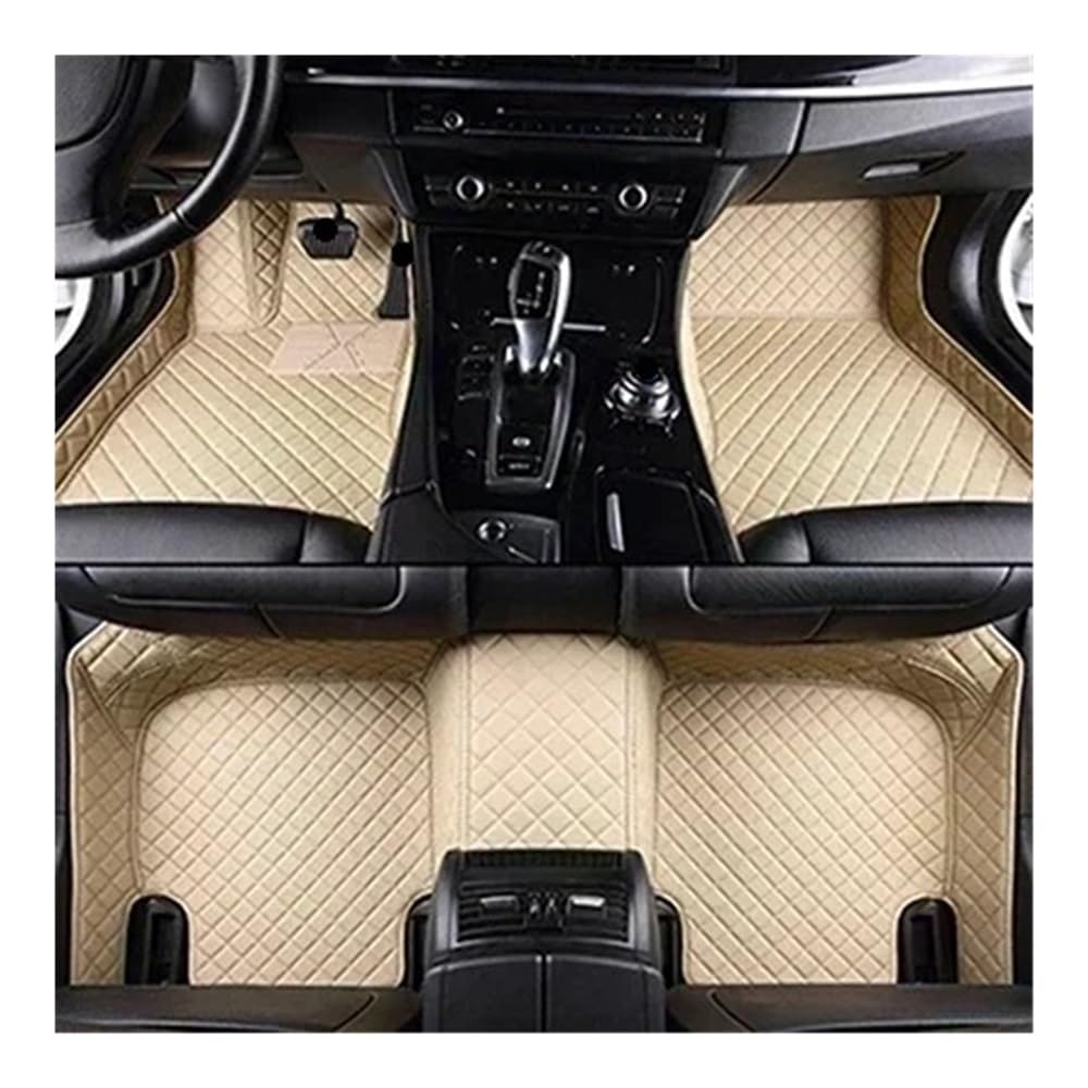 Allwetter fußmatten Auto Für Passat Für Variant 2012 2013 2014 2015 2016 Benutzerdefinierte -Volldeckungs-Auto-FußmattenInnenausstattung Automatten-Set(Beige) von JQIWN