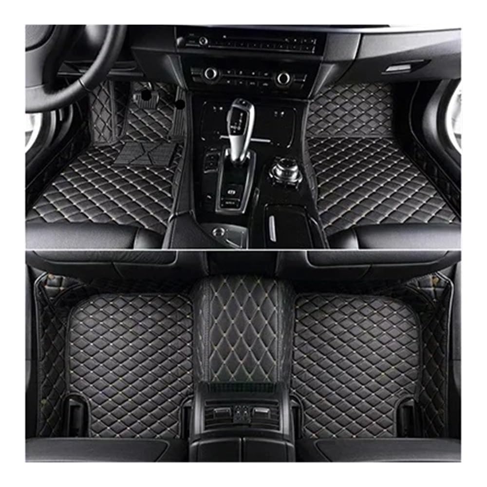 Allwetter fußmatten Auto Für Passat Für Variant 2012 2013 2014 2015 2016 Benutzerdefinierte -Volldeckungs-Auto-FußmattenInnenausstattung Automatten-Set(Black beige) von JQIWN