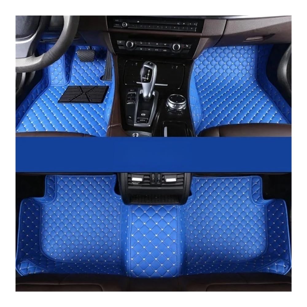 Allwetter fußmatten Auto Für Peugeot Für 308CC Custom Car Fußmatten Auto Teppiche Fuß Coche Auto Boden Vorne Und Hinten Liner Teppich Zubehör Automatten-Set(Blue) von JQIWN