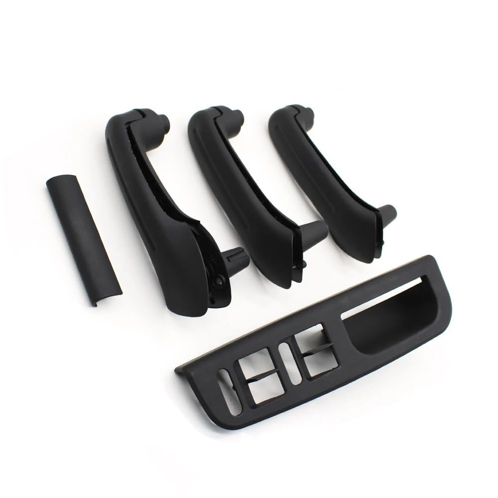 JQIWN Türgriff innen Auto Für Golf 4 Für MK4 1999-2004 8 STÜCKE LHD Auto Vorne Hinten Links Rechts Schwarz Tür Pull Haltegriff Abdeckung Panel Trim(Black 8PCS) von JQIWN