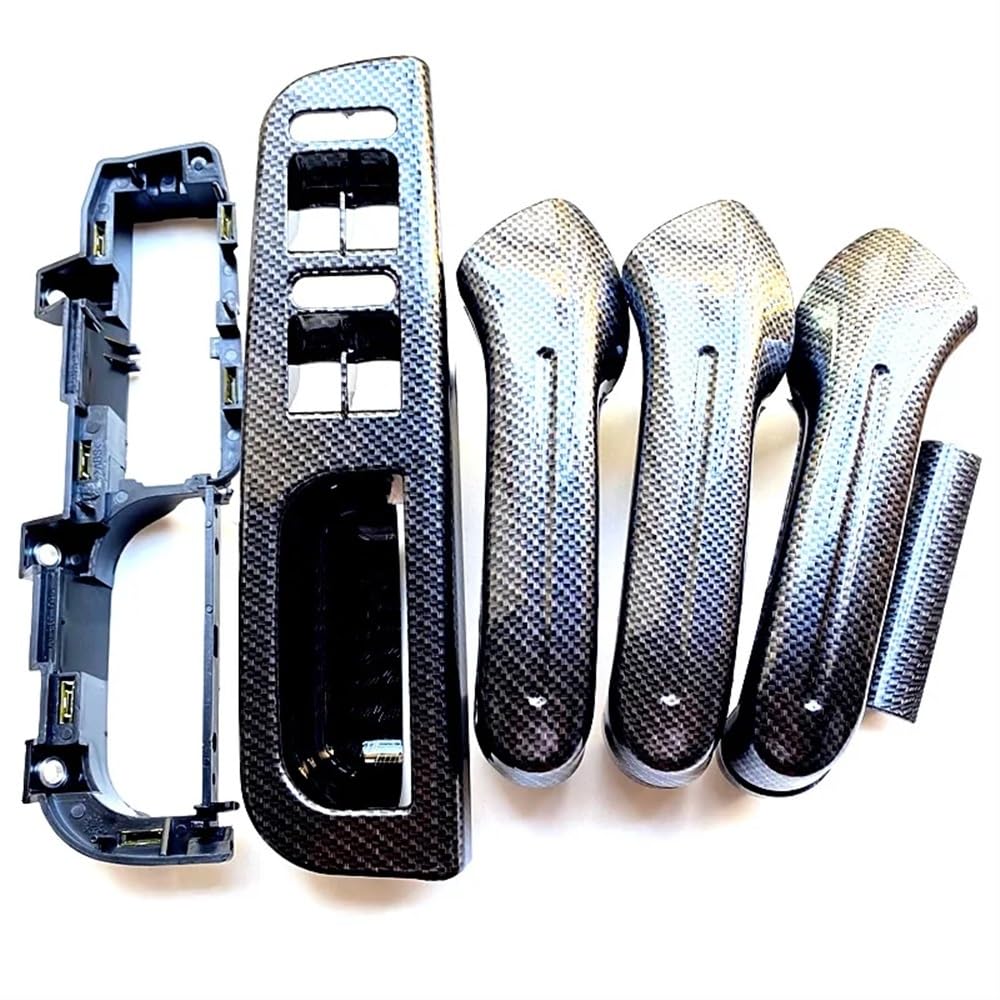 JQIWN Türgriff innen Auto Für Golf 4 Für MK4 1999-2004 Carbon Fiber Style Innen Haltegriff Innen Tür Griff Tür Armlehne(Carbon Fiber 6pcs) von JQIWN