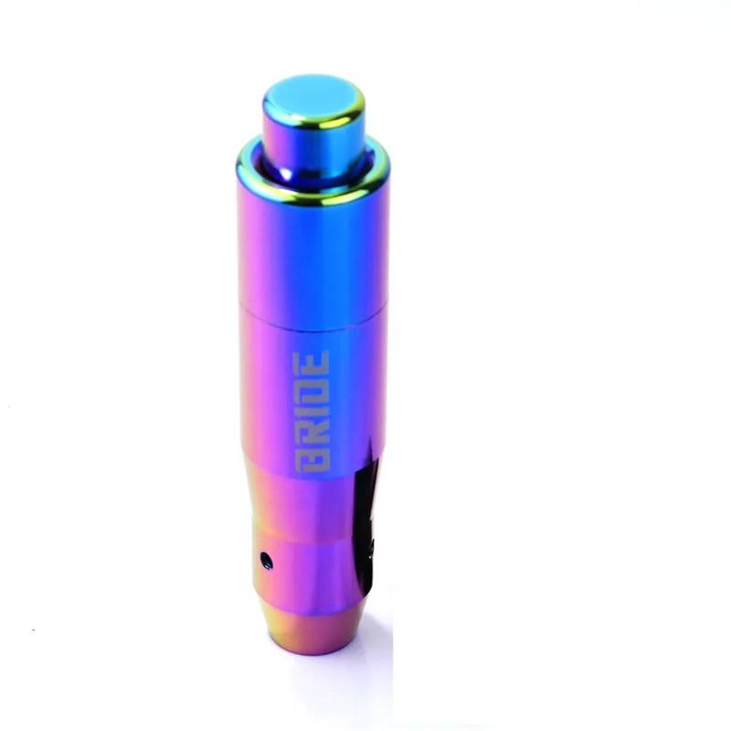 15 cm Universal Aluminium Automatische Stick Schaltknauf Push-Down-Taste Shifter Auto Zubehör(Colorful) von JRCQSG