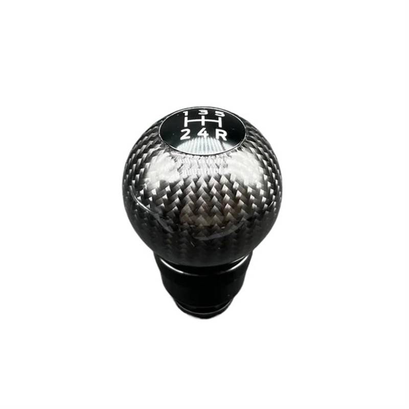 Racing Carbon Fiber Alumium 5 Gang Schaltknauf Für Focus Für Fiesta Getriebe Ball Kopf(Black) von JRCQSG