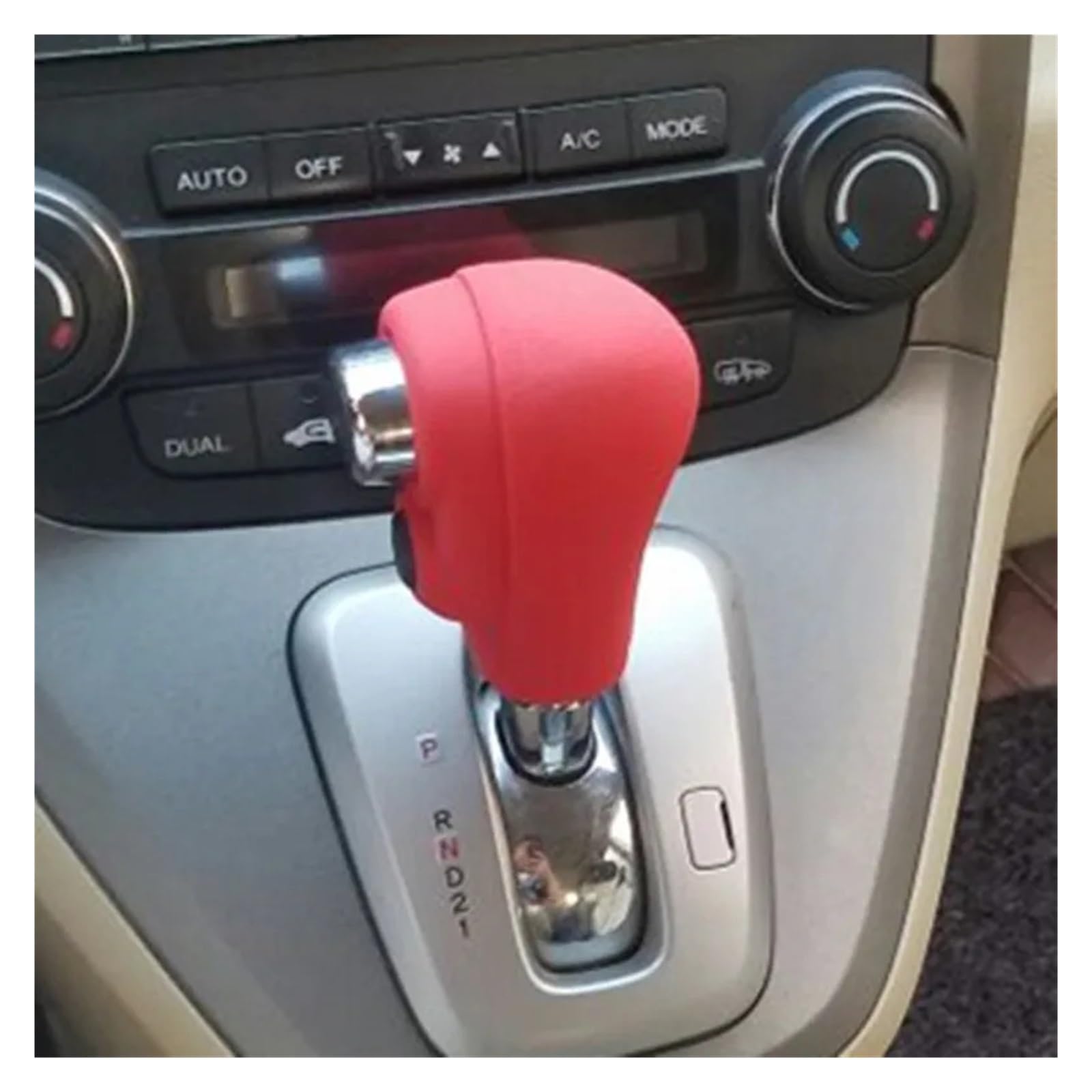 Silikon-Schaltknauf-Abdeckung Für Honda CRV Für CR-V 2007 2008 2009 2010 2011 Getriebe-Kugelkopf-Abdeckung(Rood) von JRCQSG