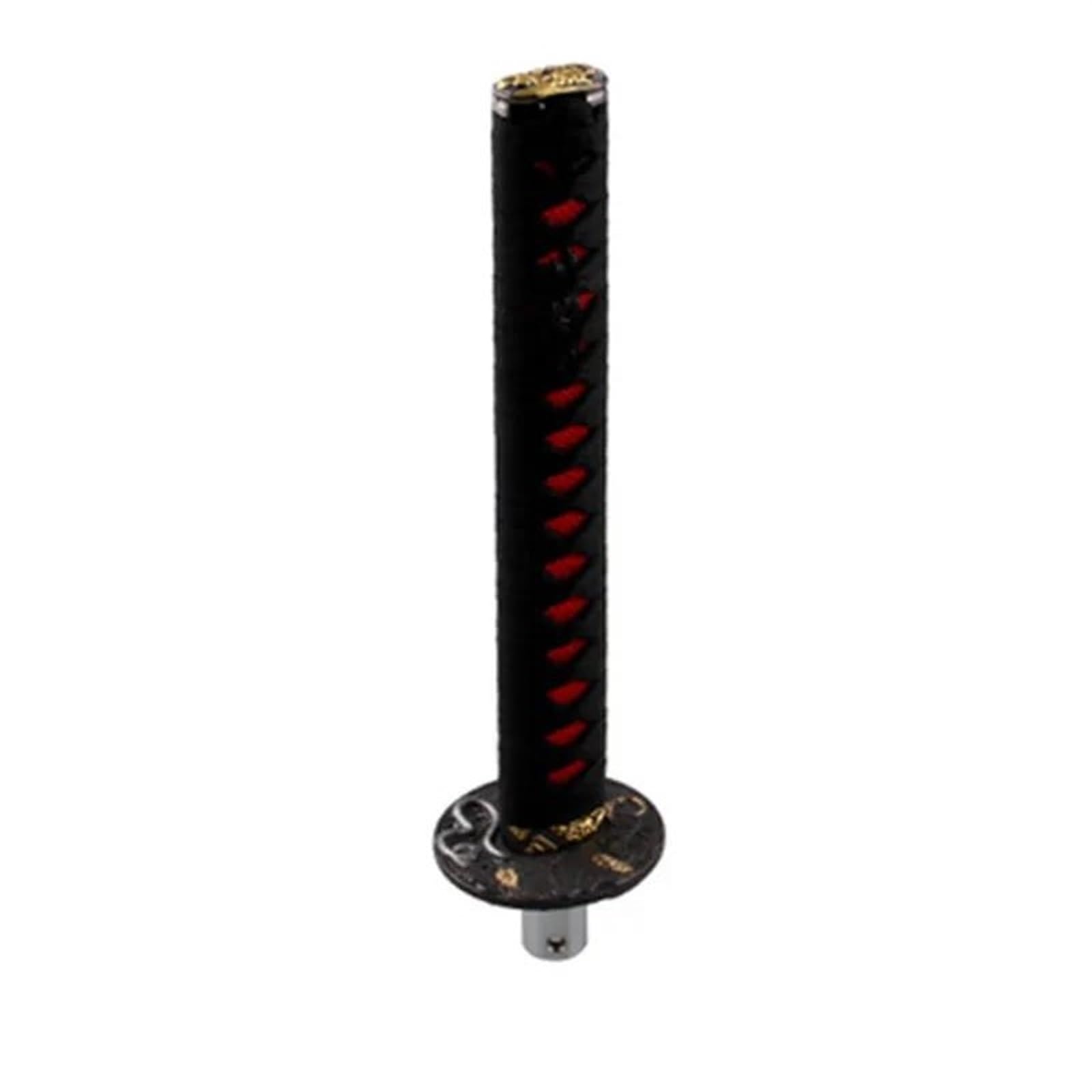 Universal 26cm Auto Katana Samurai Schwert Schaltknauf Shifter Rot Schwarz Für BMW Für Toyota(Black with Red) von JRCQSG