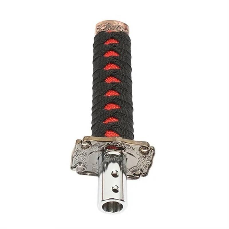 Universal Racing Samurai-Schwert Automatischer Schaltknauf Katana-Metall Schalthebelkopf(Black-red) von JRCQSG