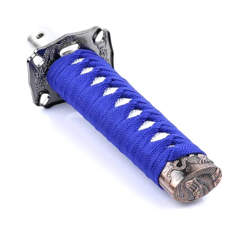 Universal Racing Samurai-Schwert Automatischer Schaltknauf Katana-Metall Schalthebelkopf(Blue-White) von JRCQSG