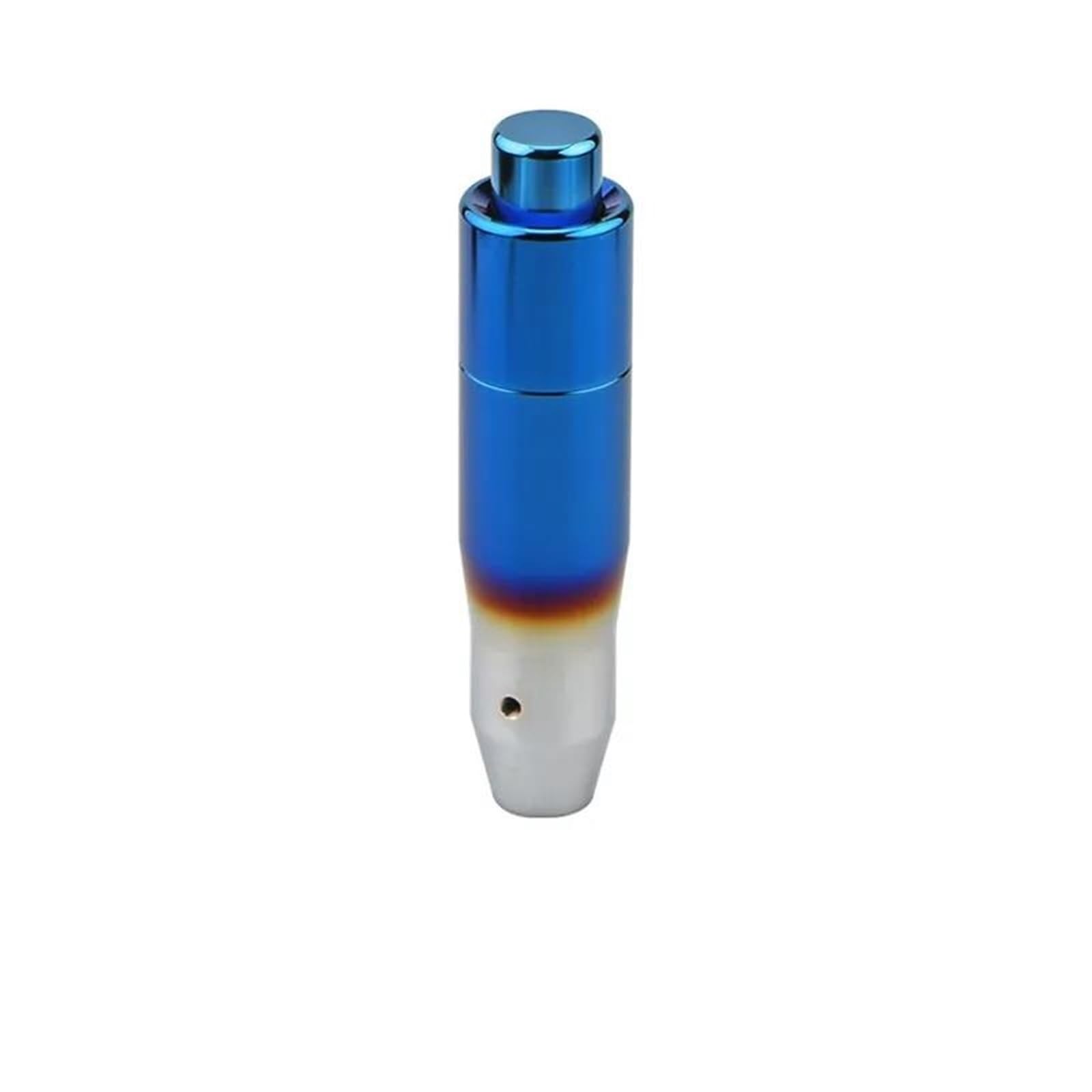 Universeller 14,5 cm Aluminium-Schaltknauf Für Auto-Auto-Schalthebel Mit Heruntergedrückter Entriegelungstaste Und 3 Adaptern(Burnt Blue) von JRCQSG