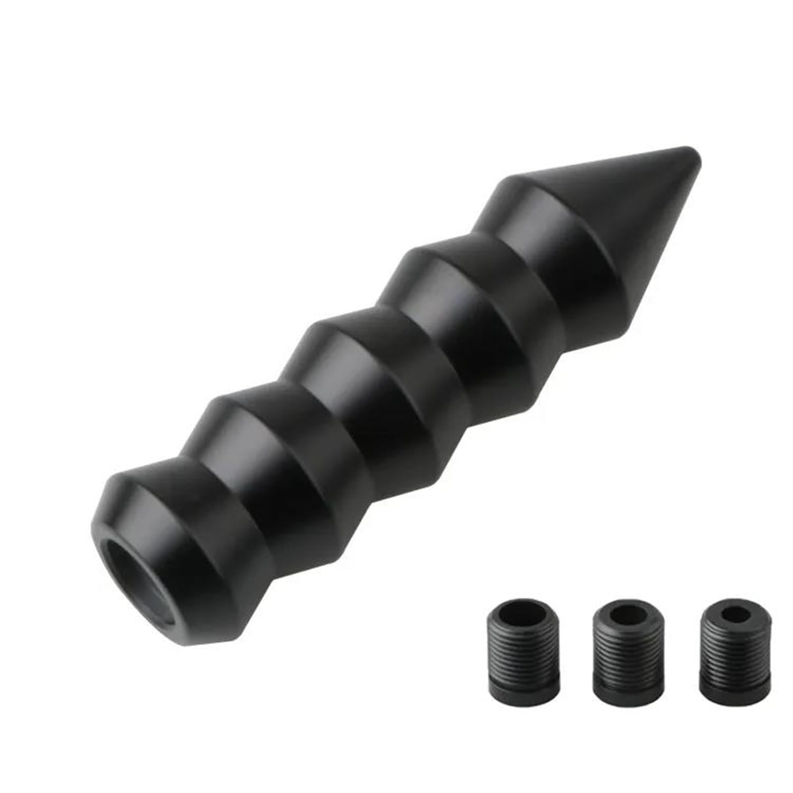 Universeller 150-mm-Schaltknauf Aus Aluminium Mit Spitzem Endkegel Schaltgetriebe-Schaltknauf Im Bambus(Black) von JRCQSG