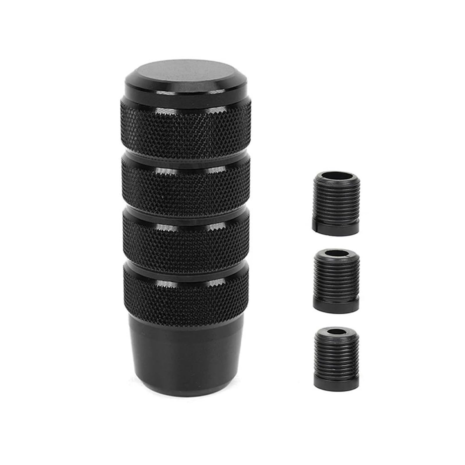 Universeller Rutschfester Schaltknauf Aus Aluminium 94 Mm Für Manuelles Getriebe Gerändelter Schaltknauf Schalthebelkopf(Black) von JRCQSG