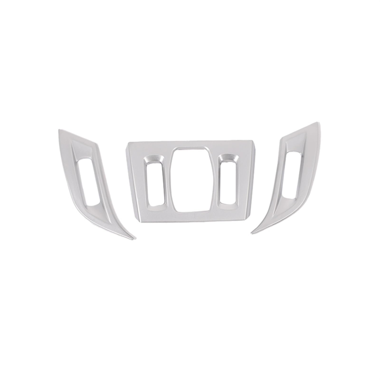 Auto Zubehör Innenraum 3 Stücke X1 F48 2016-2020 Auto Dashboard Mitte Klimaanlage Outlet Vent Rahmen Aufkleber Trim ABS Zubehör Auto Zubehör Trim(Silber) von JRIFNIL