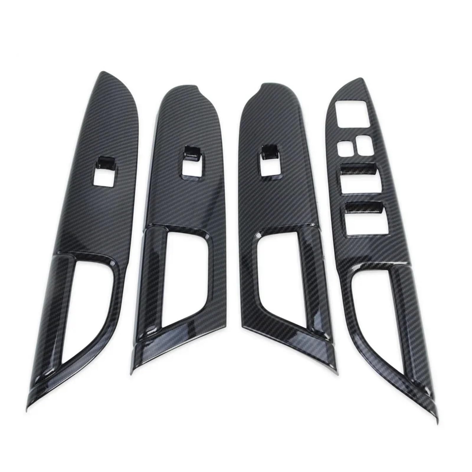 Auto Zubehör Innenraum Für Mitsubishi Für ASX 2011-2023 2024 Auto Innen Tür Armlehne Fensterheber Schalter Taste Panel Abdeckung Trim Innen Zubehör Auto Zubehör Trim(Carbon Fiber Color) von JRIFNIL