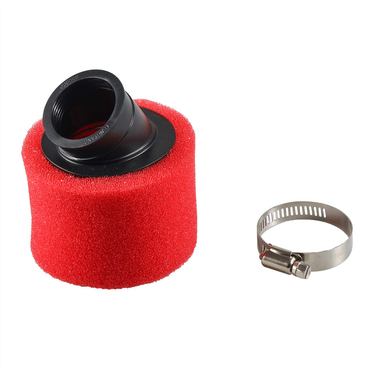 Luftfilter für Pit Dirt Bike, abgewinkelt, 110cc 125cc, 38 mm, doppelte Schaumstoff-Umhüllung von JRL