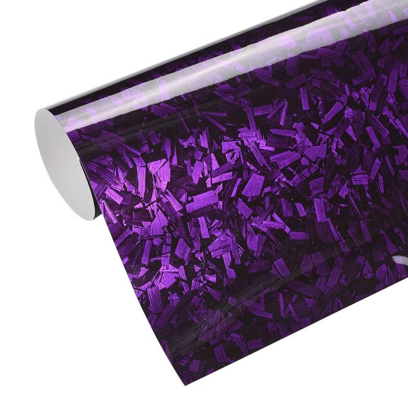 JSCARLIFE Geschmiedete Auto-Vinyl-Folienaufkleber, selbstklebende Vinylrolle für komplette Autofolien, blasenfrei, selbstklebende Lackschutzfolie, Auto-Innenaufkleber für Auto-Styling (lila, 152 x 75 von JSCARLIFE