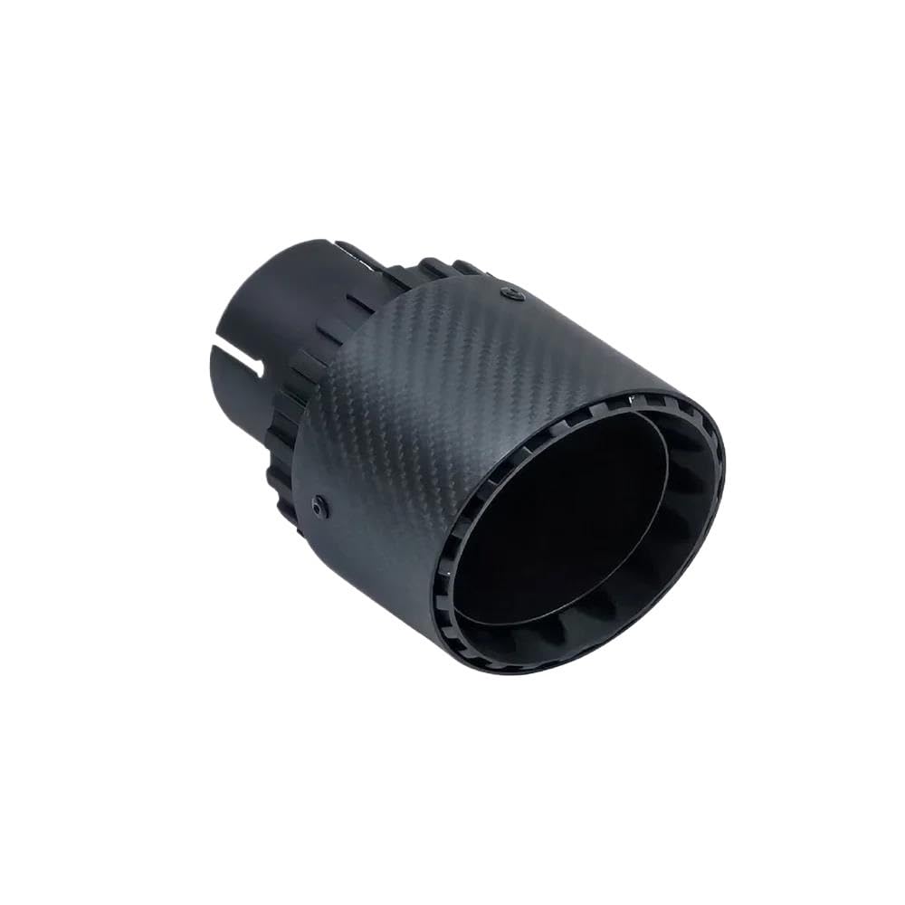 Auspuff Endrohr 1PCS Carbon Faser Schalldämpfer Spitze Auto Modifikation Schwarz Auspuffrohr Schwanz Kehle Aluminium Legierung Mit Matt Endrohr Schalldämpfer(60MM IN 89MM OUT) von JSFRBMA