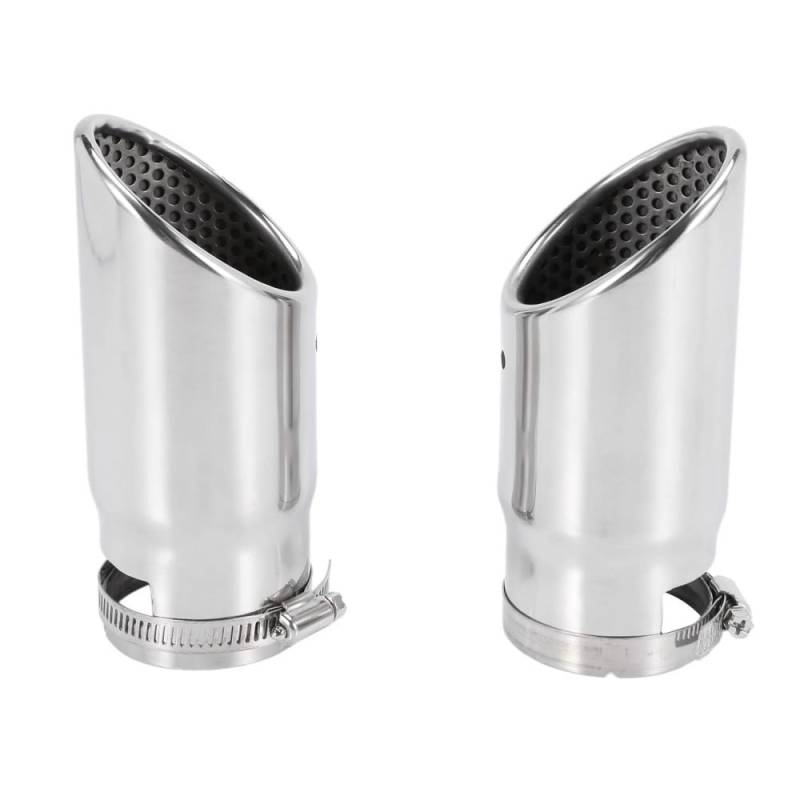 Auspuff Endrohr 2Pcs Auto Auspuff Tipp Für C180 Edelstahl Rohr Chrome Modifizierte Auto Hinten Schwanz Throat Liner Zubehör Endrohr Schalldämpfer von JSFRBMA