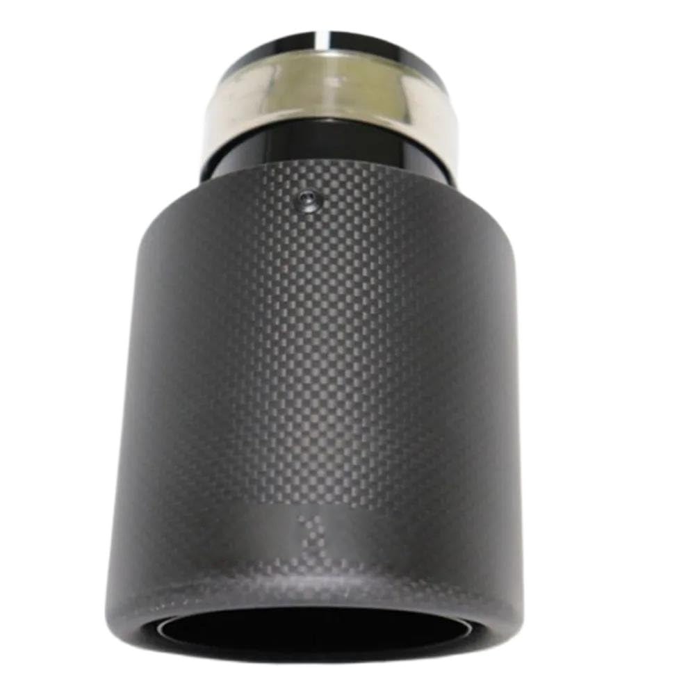 Auspuff Endrohr Auto Matte Auspuffanlage Kohlefaser Schalldämpfer Rohrspitze Für Akrapovic Curl Universal Schwarz Edelstahl Schalldämpfer Dekorationen Endrohr Schalldämpfer(54MM IN 89MM OUT) von JSFRBMA