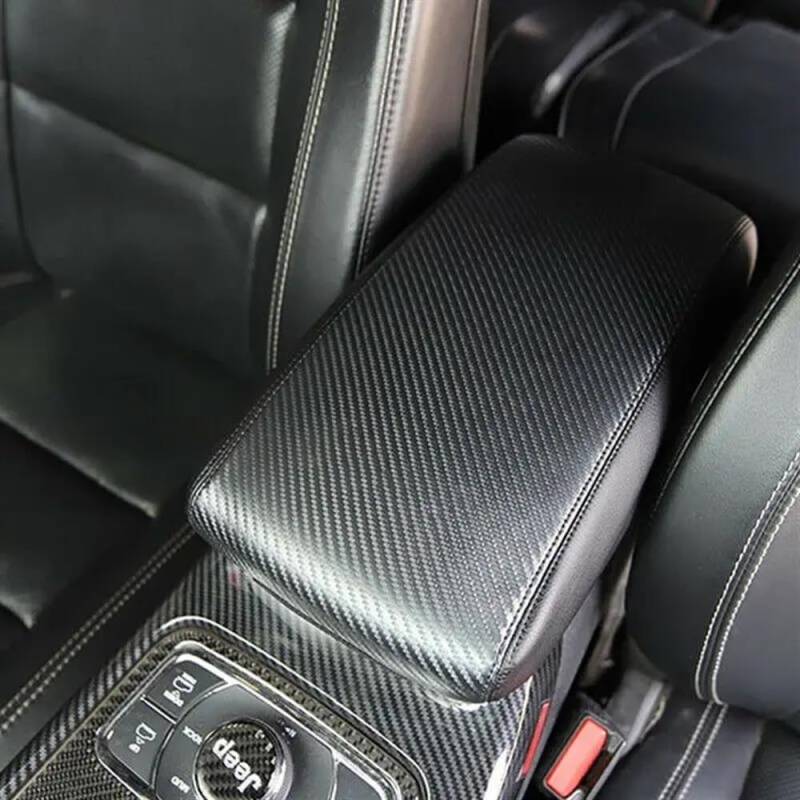 Auto-Mittelkonsolenarmlehne 1pc Auto Center Konsole Für Grand Für Cherokee 2011-2018 Armlehne Pad Abdeckung Innen Zubehör Carbon Faser Ablagefach Mittelkonsole von JSFRBMA