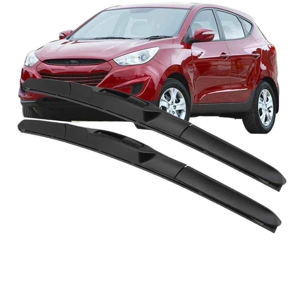 Auto Scheibenwischer 24 "+ 16" Auto-Wischer Frontscheibenwischerblätter Für Hyundai Ix35 2010-2015 Fit U-Hakenarm Frontwischer Autozubehör Ersatzwischblätter(Left Steering) von JSFRBMA