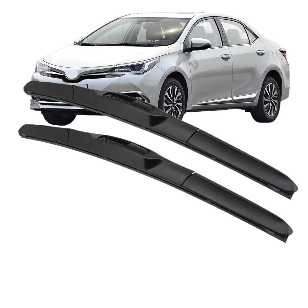 Auto Scheibenwischer 26"+14" Windschutzscheibe Für Corolla 2007-2018 Autowischer Frontwischerblätter Fit U-Hakenarm Frontwischer Autozubehör Ersatzwischblätter(Right Steering) von JSFRBMA