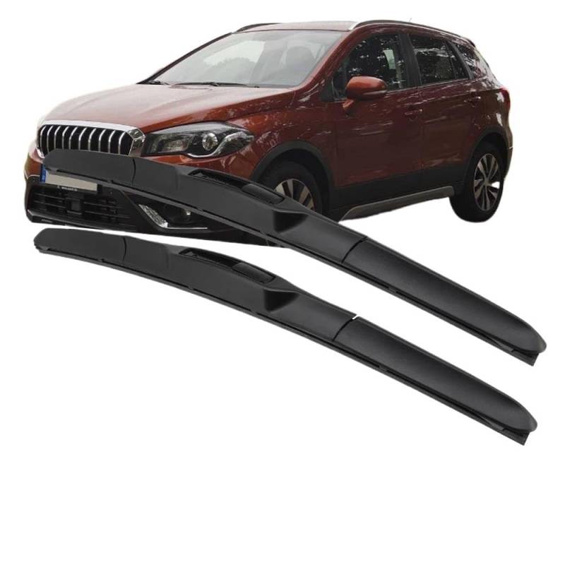 Auto Scheibenwischer Auto-Wischer Frontscheibenwischerblätter Für Suzuki SX4 S-Cross 2013-2020 Fit U-Hakenarm 26"+14" Frontfenster Windschutzscheibe Ersatzwischblätter(Left Steering 2614) von JSFRBMA