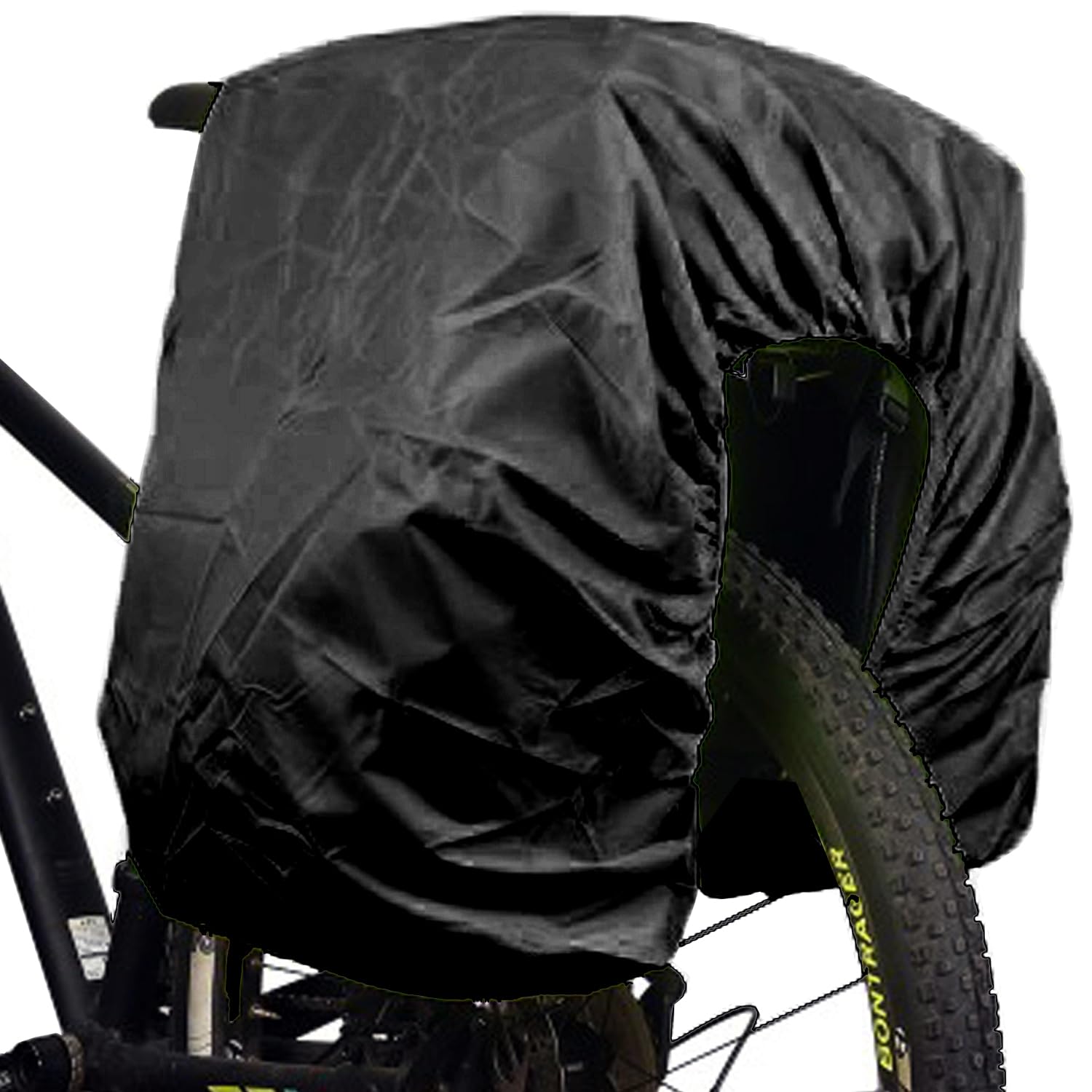 JSHAHA Regenhülle für Regenüberzug Rahrradkorb Fahrradtasche Gepäckträger 100L wasserdichte Schwarz von JSHAHA